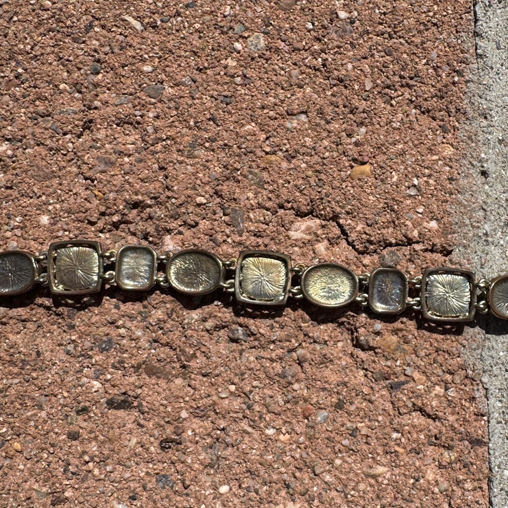 Liz Claiborne Amber and Green Floral Link Bracelet - Picture 4 of 4